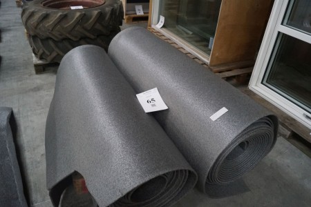 About 50 m2 of 10 mm foam rubber in 160 m wide