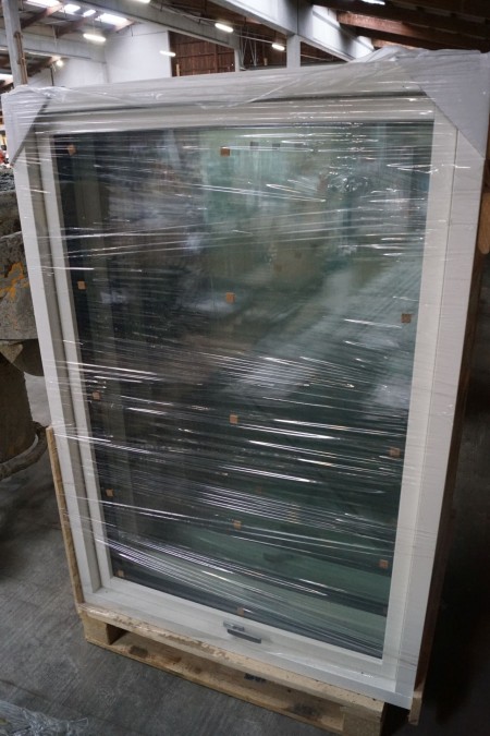 2 Stück Holz- / Aluminiumfenster. 96 * 137 cm.