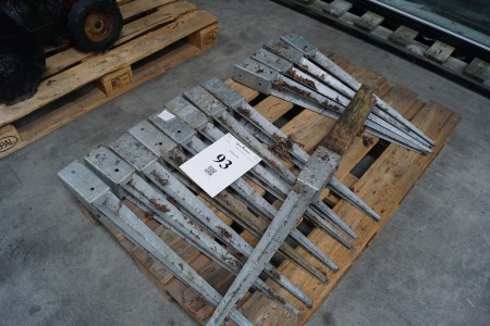 13 pieces galvanized skewers 75 mm and 75 cm in length