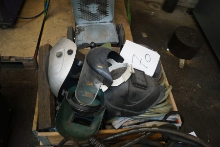 Lot of welding helmets m.