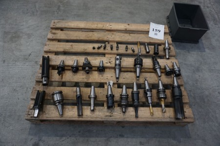 Box of mixed tool holders.