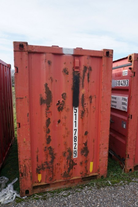 Container, b: 225cm h: 215cm d: 142cm, total weight 3750 kg, load capacity 3000kg, weight 75kg.