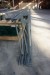 Pallet rack with 3 gables, 450cmx110cm + 20 green vans max 3x1000kg, length: 275 cm + 6 pieces of chipboard, b: 100cm, l: 273cm.