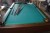 Pool table with 140x260 cm on wheels + fixed feet.
