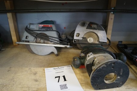 3 pieces of power tools 2 pieces of circular saw and cutter tested ok.