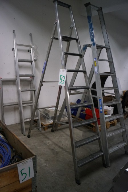 Folding ladder ALU + Alu pull-out ladder.