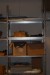 6 sections steel shelving without content. 600x245x60 cm.
