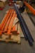 1 compartment pallet rack height 250 cm + 4 rails width 190 cm + 1 compartment pallet rack 250 height width 180 cm