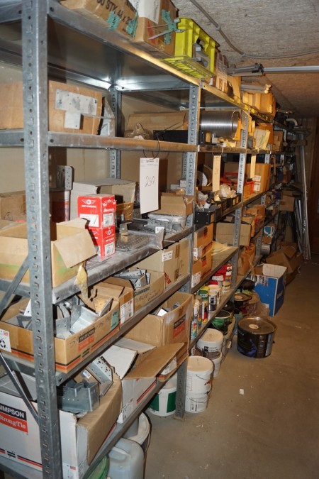 Lot of steel shelving 5 compartments.