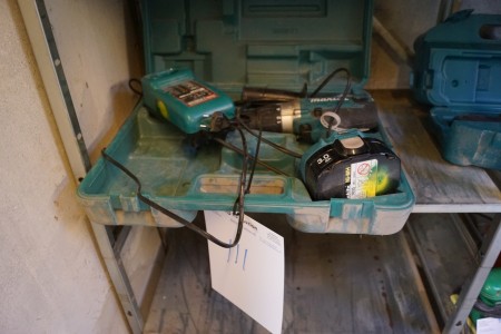 Makita cordless drill, 1pc battery included + 1 defective battery.