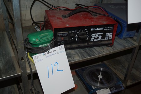 Einhell 6-, 12- und 24-Volt-Ladegerät mit 15 Ampere + Feinschneidegerät usw.