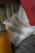 8 red strong tarpaulins + 2 white tarpaulins + various drainage pipes on the shelf.