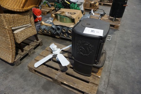 Wood stove brand: Morse lake, type: 3140, 52 * 55 * 75 cm. + fan