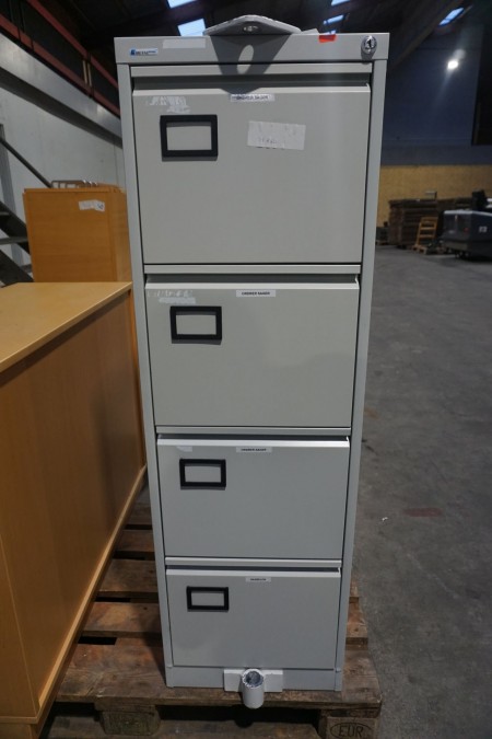 Metal filing cabinet. With 4 pull-out drawers. Without a key. 41.5 * 62 * 132 cm