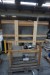 Work table with tools, b: 125cm, d: 63cm, total h: 158, table h: 102cm.