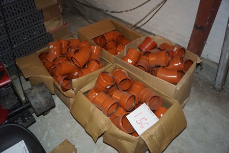 4 boxes with various sewer fittings 110 * 110