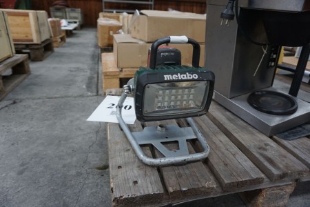 Work lamp, brand: Metabo, with battery, tested and ok.