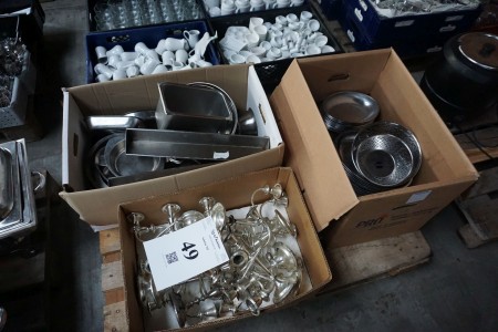 Lot of kitchenware + candle holders.
