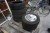 6 pcs tires, 2 pcs with rims, size 195 / 70X15, 4 pcs without rims, size 215 / 65X16. for vans.