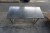 Stainless steel table, W: 135cm, d: 60cm.