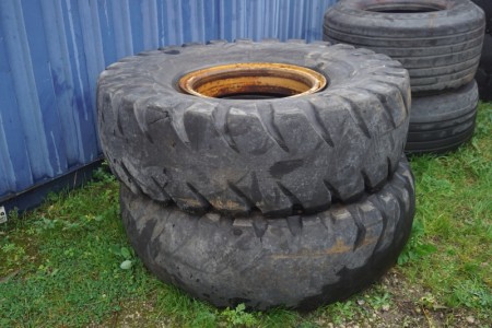 2 pcs tires for Volvo dumpers.
