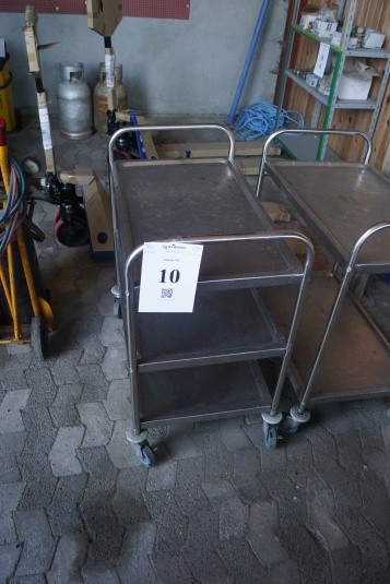 Stainless trolley. 85x95x50 cm