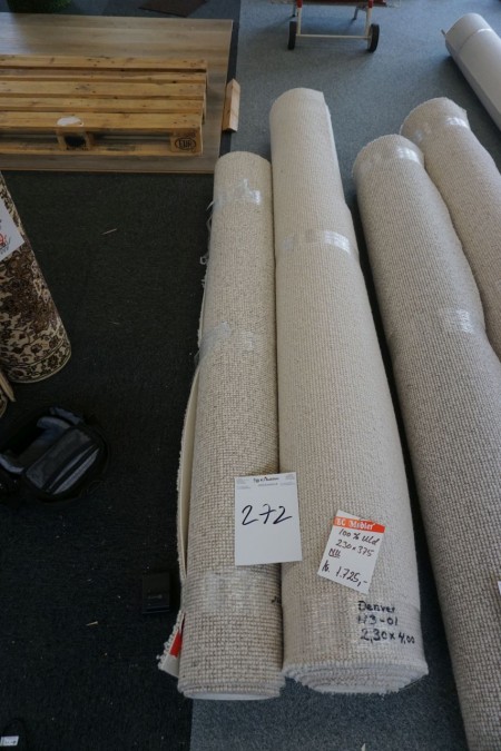2 stk. Denver uld tæppe. 193*218 cm + 230*375 cm. 
