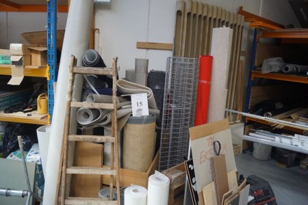 Various clippings of carpets, racks etc. Everything has to be removed.