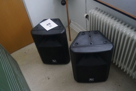 2 speakers. Brand: EV (electro - voice), type: Sx300