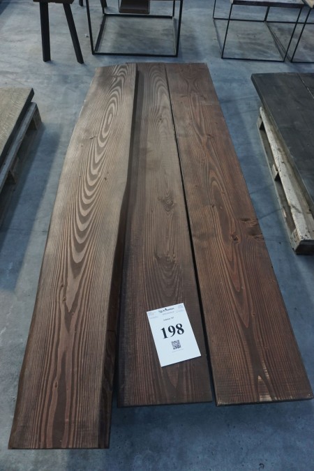 3 stk træplanker, l:240cm, b:33cm.