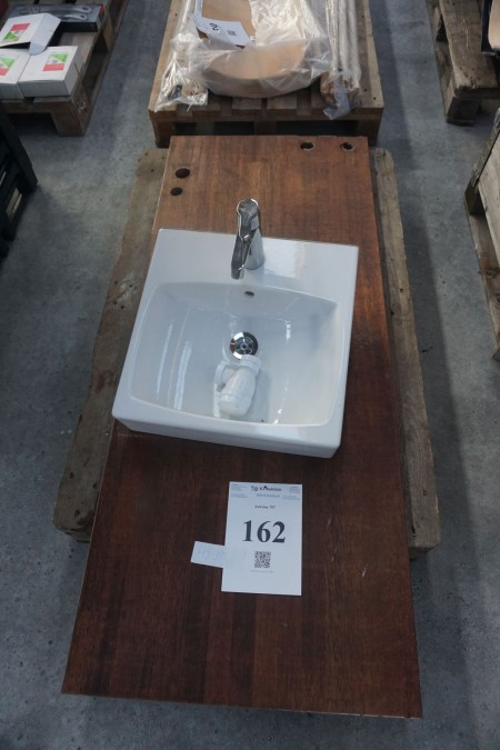 Table top with washbasin.