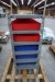 Steel shelf with plastic boxes. 100 * 40 * 101 cm.