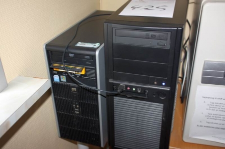 Backup server (operating) + backup server with tape drive (not operating)