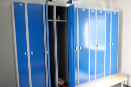 5 sections double room locker with bench