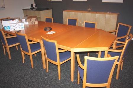 Conference table with 12 chairs