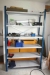 (3) section  steel rack with extra shelves (no content)