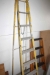 (3) aluminum stepladders + wooden ladders
