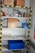 Remaining in the room less fixed installations: (7) disciplines steel shelving, shelving range, portable fire pump