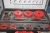 Vice + Würth assortment box with contents. Riveter + jigsaw blades + hole saw + various drills