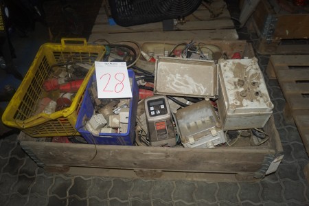 Various connectors, electrical boxes.
