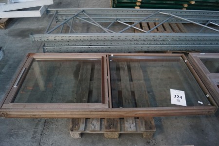 Wooden window B 94.5 cm H 210.7 cm