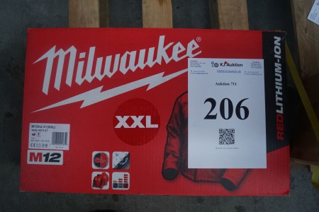 Jakke med elektrisk varme, mærke: Milwaukee, str XXL. 