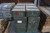 8 wooden ammunition boxes.L 120cm W 41 cm H 25 cm