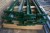 Pallet rack with 3 gables B 110 cm H 450 cm + 16 rails a 500 kg L 280 cm + 5 base plates
