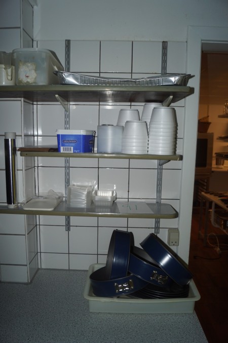 Various plastic cups and molds.