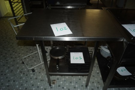 Stainless table 62x89x89 cm
