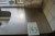 Væghængt rustfrit bord med vask 180x60 cm