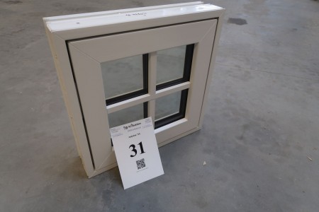 Kunststofffenster, weiß / weiß, B50xH50 cm, Rahmenbreite 11,5 cm