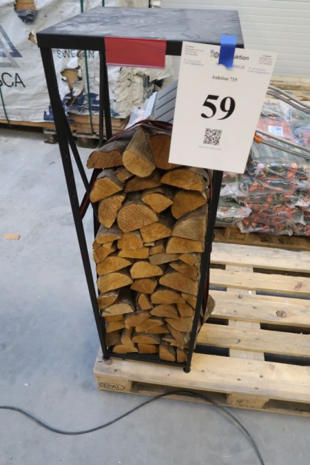 Firewood with firewood, 34x34x110 cm