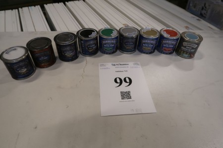 9 cans of paint Hammerite, 250 ml per can